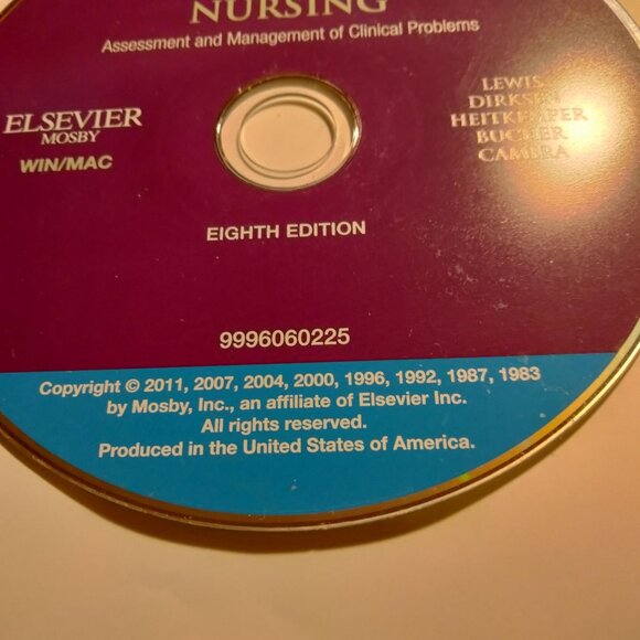 Lewis Medical Surgical Nursing Assessment Mgt Clinical Problems Companion CD - Picture 6 of 6